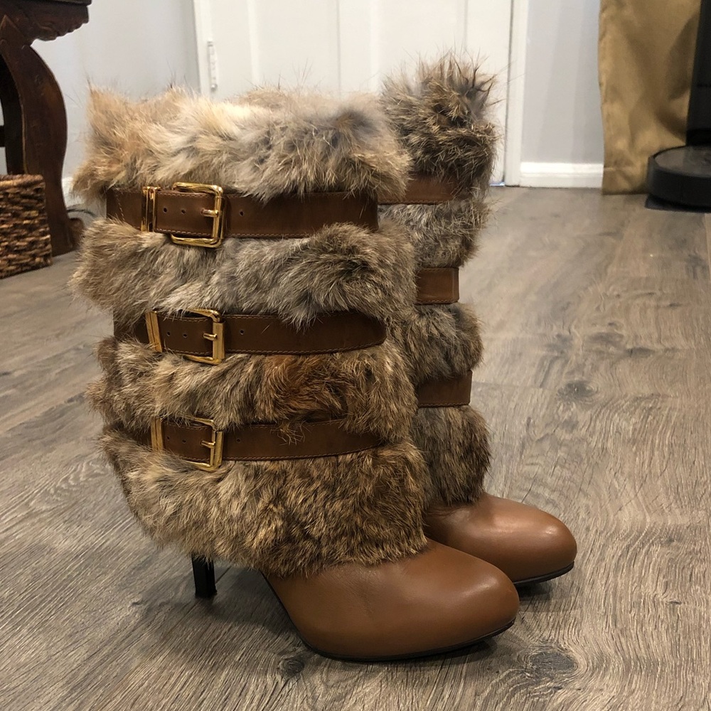 STELLA LUNA | Rabbit Fur Stiletto Boots